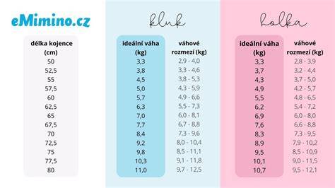 infografika: Přehled velikostí a jejich vhodností dle délky dítěte a věku