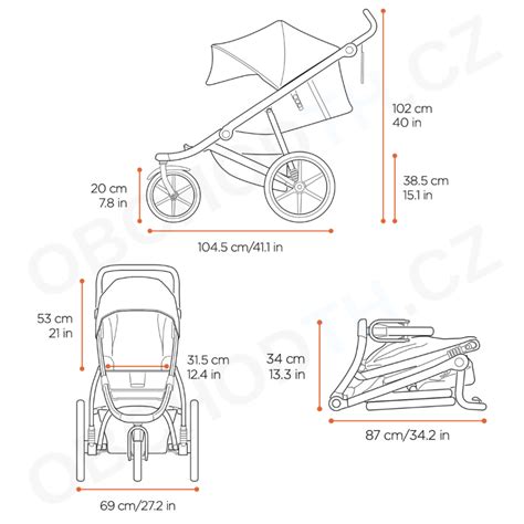 infografika s rozměry složeného a rozloženého kočárku Chicco Liteway