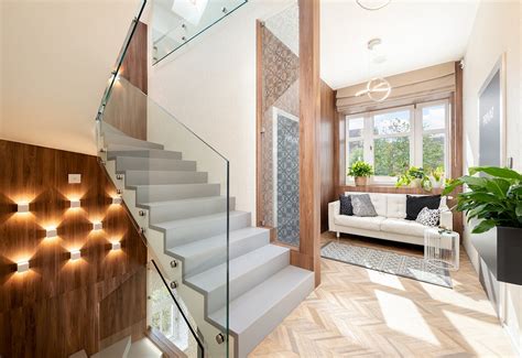 Elegantní art decové schodiště v interiéru bývalé porodnice.