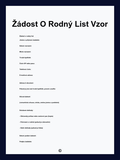 Ilustrace rodného listu