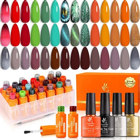 Koláž různých odstínů laků na nehty Super Shine, od světlých po tmavé