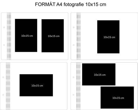 Ukázka uspořádaného fotoalba s různými formáty fotografií