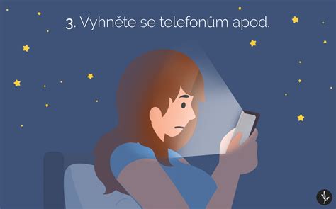 Grafické znázornění vlivu modrého světla na spánek