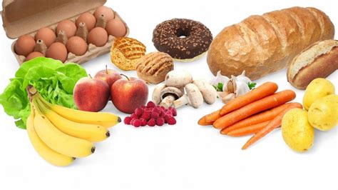 koláž fotografií zobrazující zdravé potraviny jako jsou ryby, ovoce, zelenina, ořechy a celozrnné produkty
