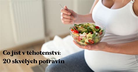 infografika s přehledem doporučených potravin v těhotenství