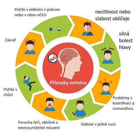 Informační infografika: Průběh mozkové mrtvice a její možné následky