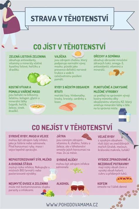 infografika: Bezpečná strava v těhotenství, co jíst a čemu se vyhnout