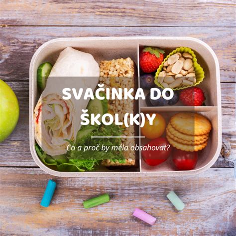 Infografika s tipy na zdravé svačinky pro děti