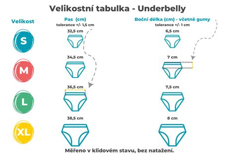 Ukázka různých velikostí svrchních kalhotek Bamboolik s patentkami pro nastavení velikosti
