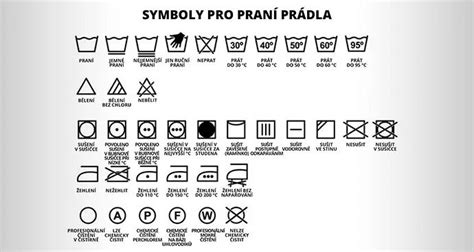 Štítek s pracími symboly a rady pro údržbu
