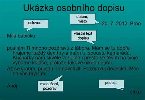 Ukázka dopisu miminku v deníku