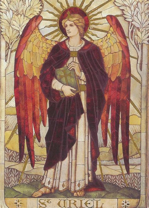 archanděl Uriel s plamenem