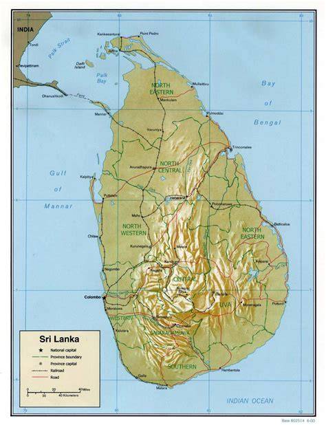 Mapa Srí Lanky - výroba Tikiri