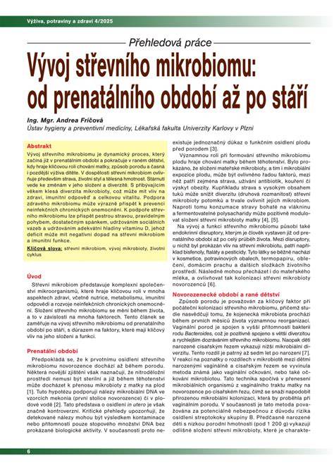 Schéma: vývoj střevního mikrobiomu kojence při kojení