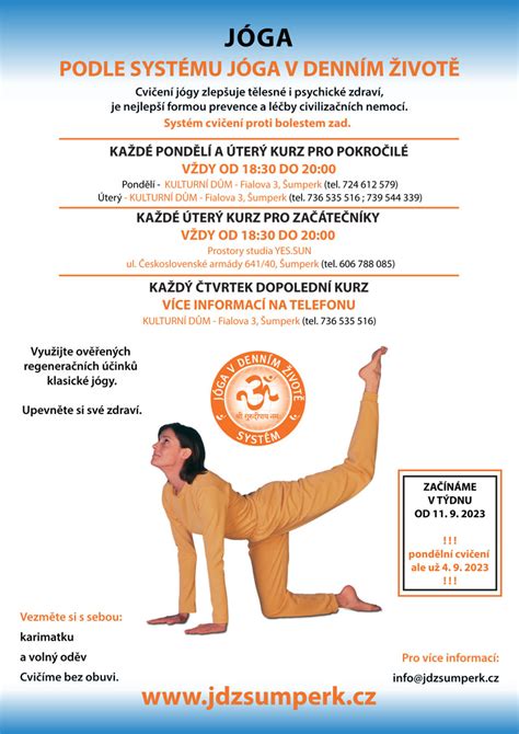 Infografika vysvětlující principy Jógy v denním životě