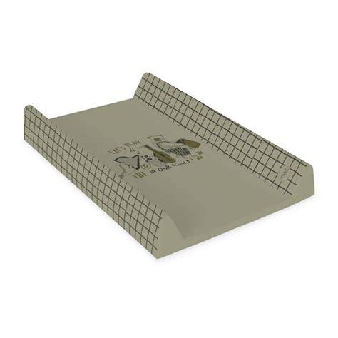 Oboustranná přebalovací podložka CEBA s pevnou deskou - schéma upevnění a rozměry 50x70 cm