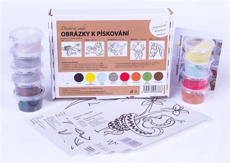 předloha pro tvoření barevným pískem s detailním popisem postupu