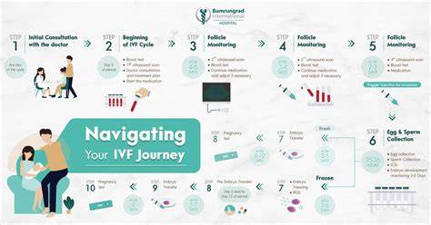 Grafický průřez navigating IVF journey