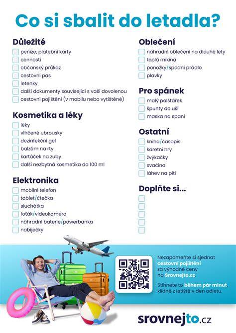 Infografika: Jak připravit kočárek na letadlo a co si vzít s sebou