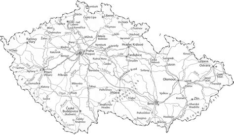 Mapa České republiky s vyznačenými perinatologickými centry