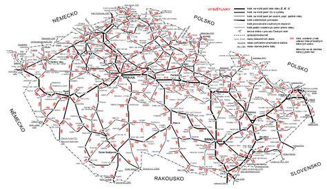 Mapa pokrytí dopravy po Česku a Slovensku