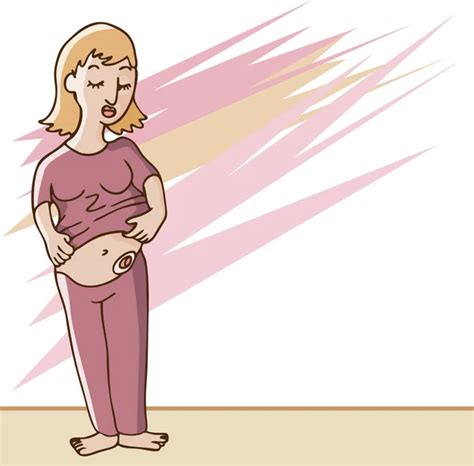Ilustrace těhotné ženy v pohodlném tričku