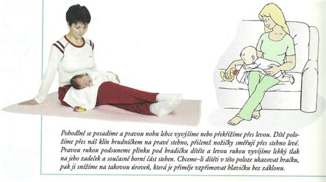 Obrázek znázorňující techniku odříhnutí miminka na rameni