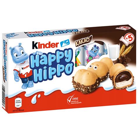Ilustrace Kinder Happy Hippo v příchutích Kakao a Oříšek