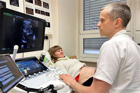 grafické znázornění ultrazvukového přístroje používaného v prenatální diagnostice