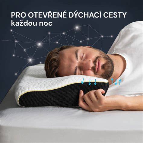 Grafika: princip působení polštáře proti chrápání na dýchací cesty