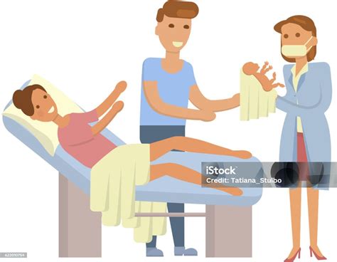 ilustrace porodu s důrazem na možný přenos bakterií