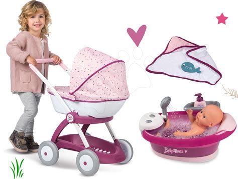 sada panenky Baby Nurse s kočárkem a oblečky