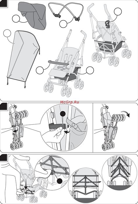 Detailní záběr na polohovatelnou opěrku zad a nohou kočárku Inglesina Trip