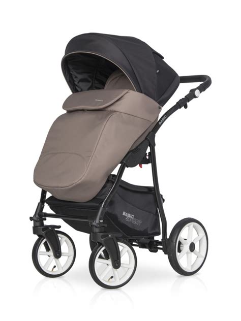detailní záběr na systém odpružení kočárku Riko Basic s možností regulace