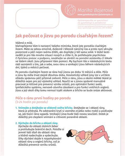 Infografika: Jak masírovat jizvu po porodu