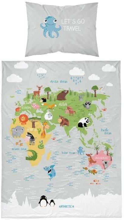 Mapa barevných designů setů do postýlky