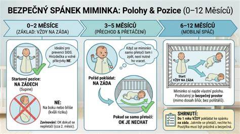 Infografika: Jak funguje poslech srdečních ozv miminka a typické polohy