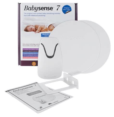 Schéma propojení senzorových podložek s kontrolní jednotkou monitoru dechu Babysense 7