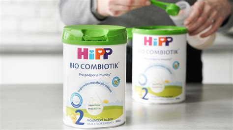 Schéma složení kojeneckého mléka HiPP s vyznačením probiotik a prebiotik