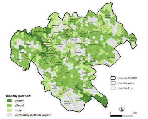Mapa rozložení kočárků podle kategorií