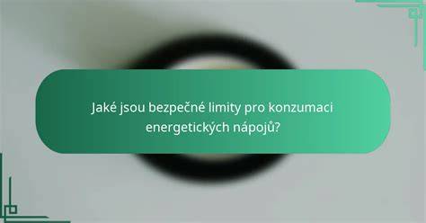 Infografika: Složení energetických nápojů, doporučené limity kofeinu a cukru