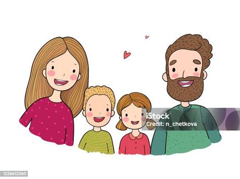 Ilustrace: Rodina podává žádost na úřadě.