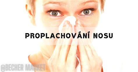 ilustrace znázorňující správné provádění výplachu nosu solným roztokem
