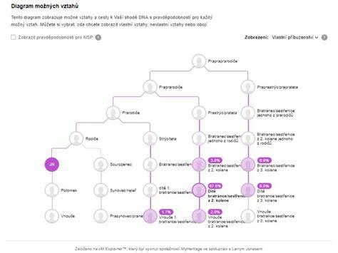 Infografika: genealogie a vzájemné vztahy anonymních dárců a jejich potomků