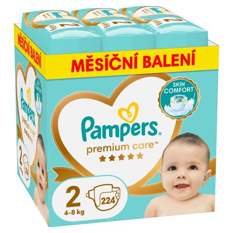srovnávací tabulka balení plenek Pampers Premium Care velikosti 2