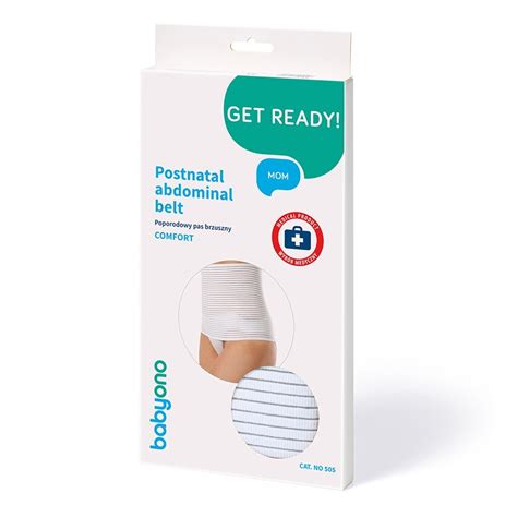Detailní pohled na poporodní pás BabyOno s rozměry