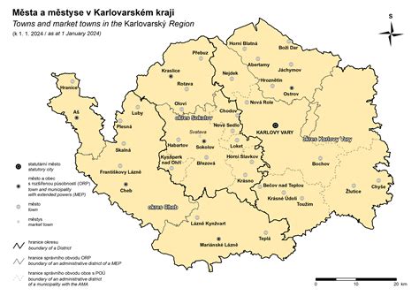 Mapka krajů a lokací porodnic v Karlovarském kraji