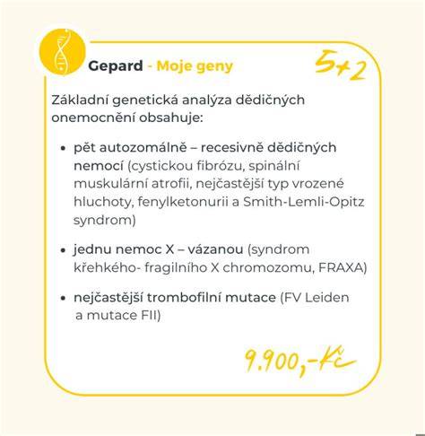 Infografika: Genetická prevence a vyšetření GEPARD - Moje geny vs. GEPARD - Complete
