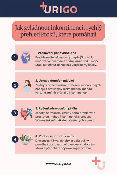 Infografika: Přehled typů inkontinence a jejich příčin
