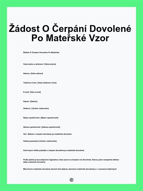 Diagram znázorňující pozitivní dopady mateřské dovolené na zaměstnance a zaměstnavatele.
